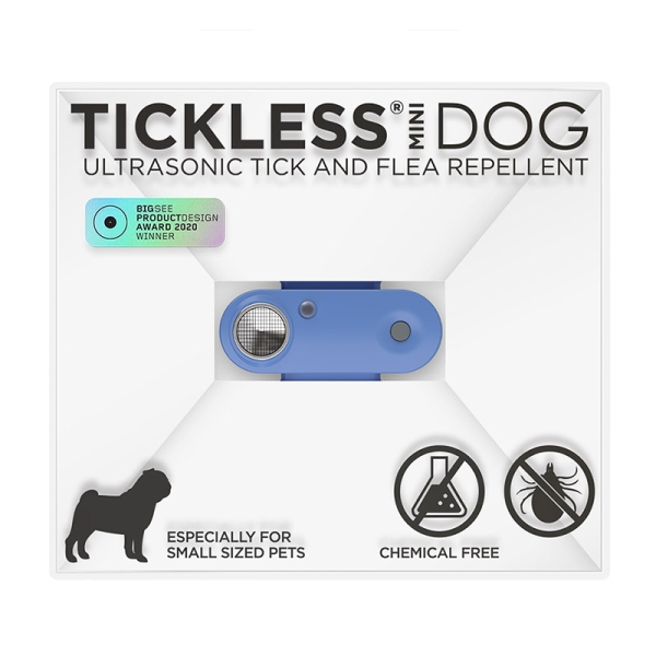 Tickless Ultradźwiękowa ochrona przed kleszczami dla zwierząt Tickless Pet mini Greek Blue DOG23GB 