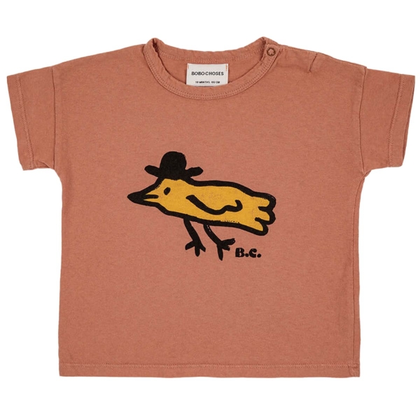Bobo Choses Mr Birdie camiseta de manga corta marrón 123AB007