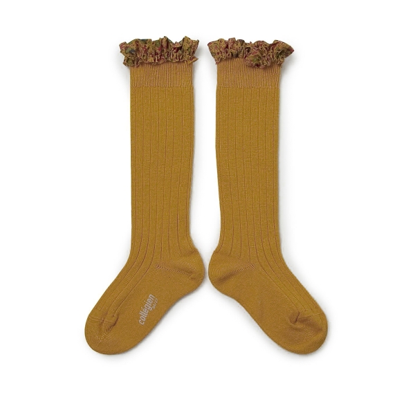 Collégien Knee high socks Elisabeth moutarde de dijon 2956 C37