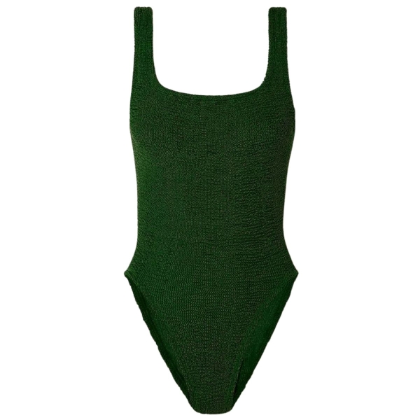 Hunza G Square neck swim suit metalic khaki SQUARENECKKHAKI