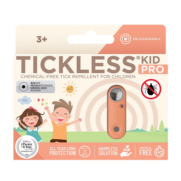Tickless Tickless Kid PRO Protección ultrasónica contra garrapatas Hot peach