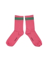 Piupiuchick Chaussettes courtes à rayures rose/vert AW24.AC2407