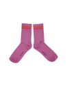 Piupiuchick Chaussettes courtes à rayures magenta/rouge AW24.AC2407A