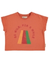 Piupiuchick - T-shirt à manches courtes imprimé multicolore orange AW24.JRS2403