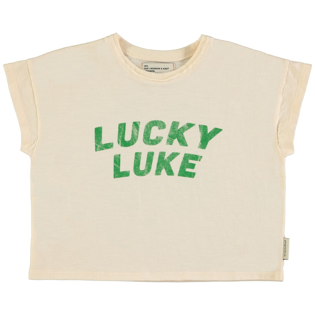 Piupiuchick Lucky luke print short sleeve t-shirt ecru AW24.JRS2403A 