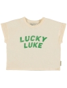 Piupiuchick Lucky luke print short sleeve t-shirt ecru