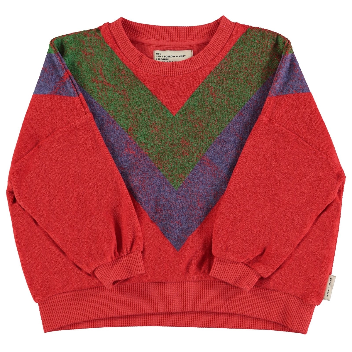 Piupiuchick Bluza Triangle print red AW24.JRS2407