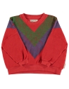 Piupiuchick Triangle print sweatshirt red AW24.JRS2407