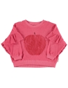 Piupiuchick Apple print sweatshirt strawberry pink AW24.JRS2408 