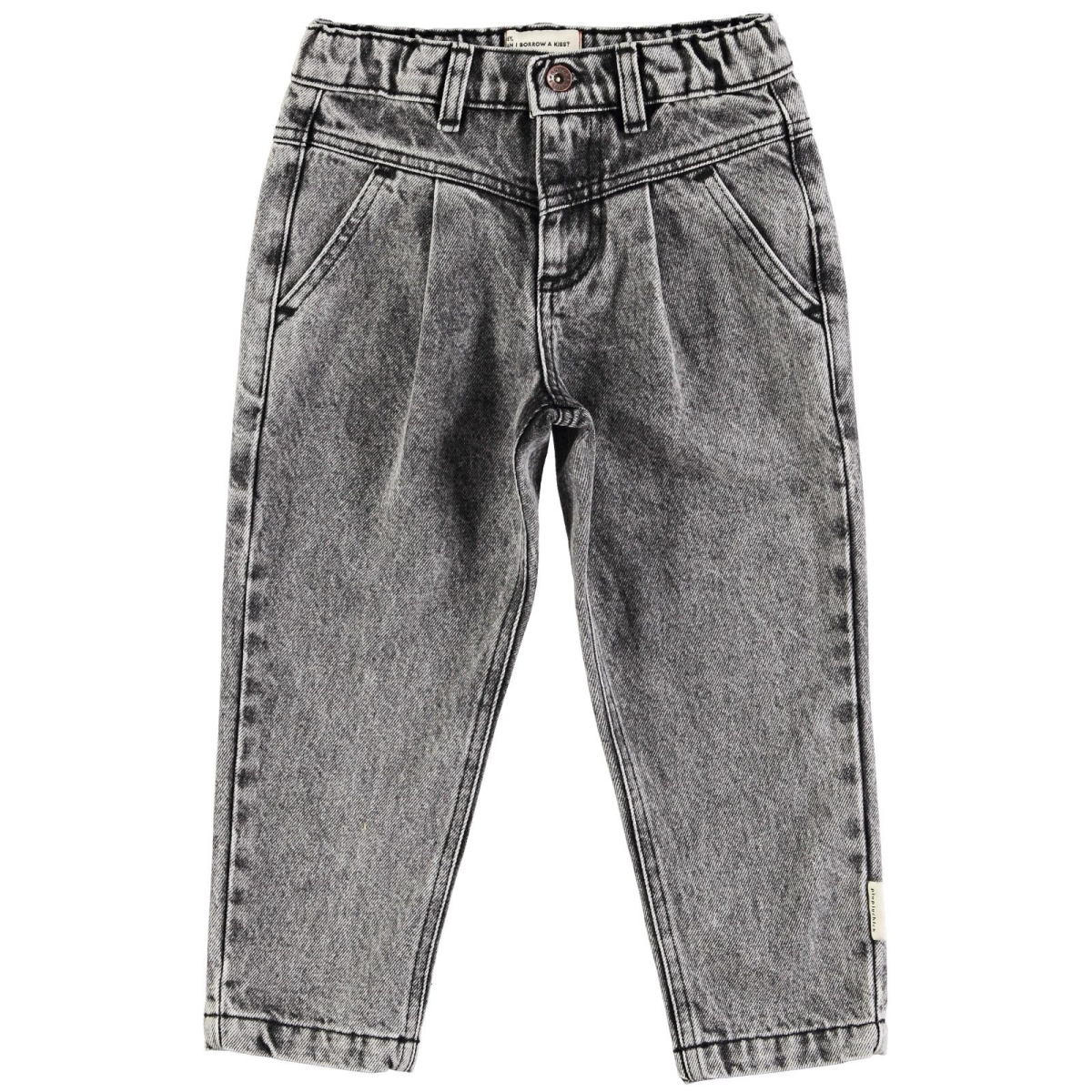 Piupiuchick Pantalones mom fit gris lavado AW24.MN2416A