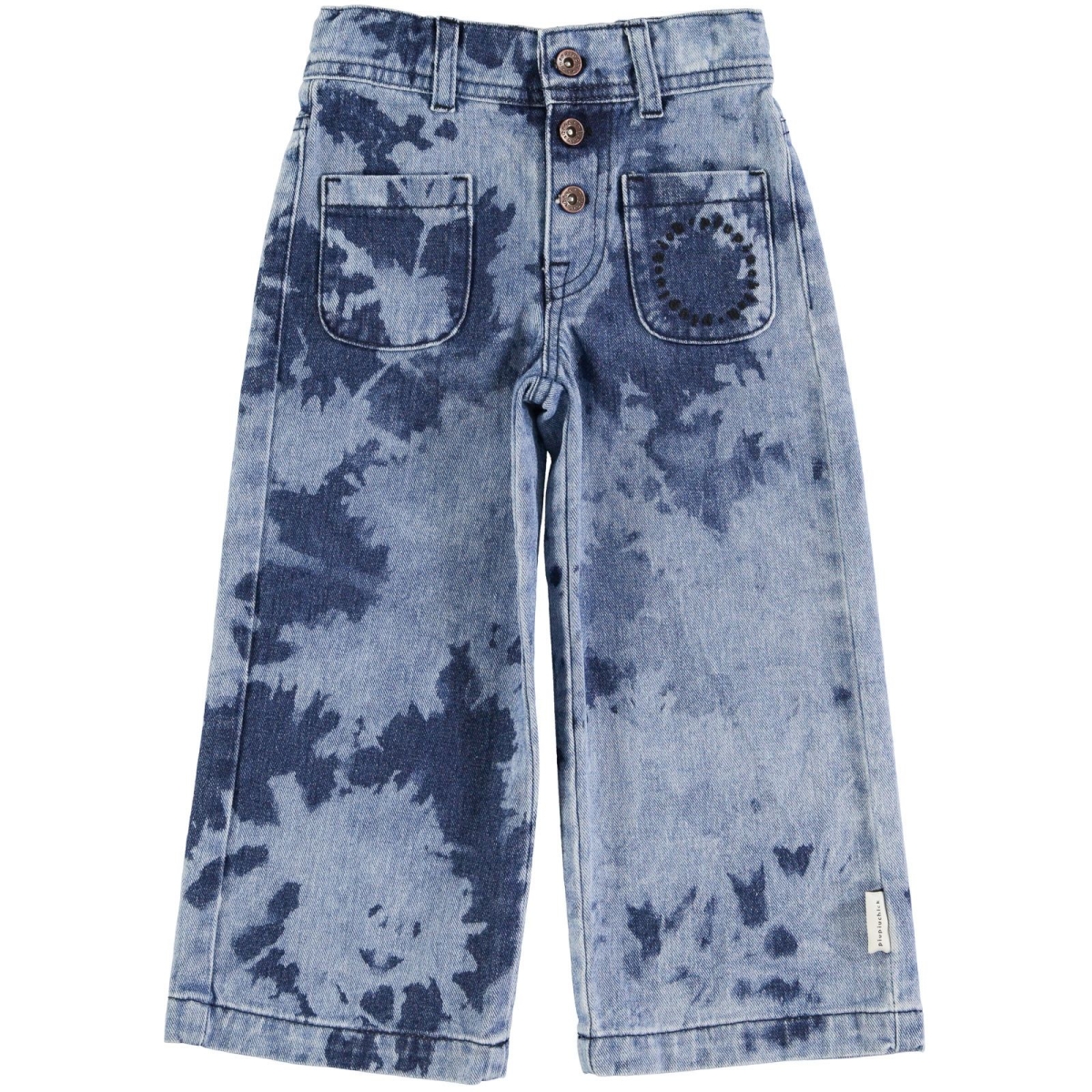 Piupiuchick Schlaghose blau tie dye AW24.MN2417A