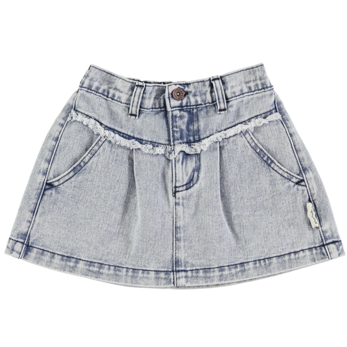 Piupiuchick Short skirt washed light blue AW24.MN2411