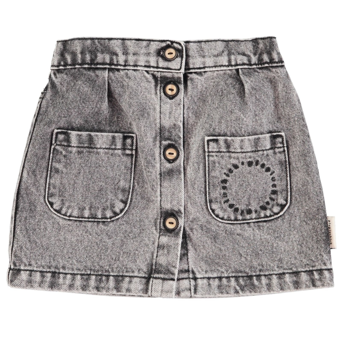 Piupiuchick Short skirt washed grey AW24.MN2412