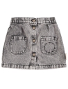 Piupiuchick Short skirt washed grey AW24.MN2412