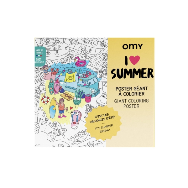 Omy Giant colouring book I love summer 100x70cm POS90