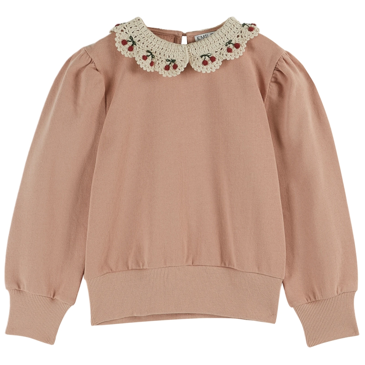 Emile et Ida Sudadera Col brode blush AA001