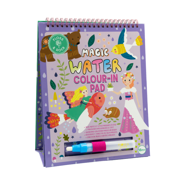 Floss & Rock Fairy wonderland Water Colouring Book with Pen and