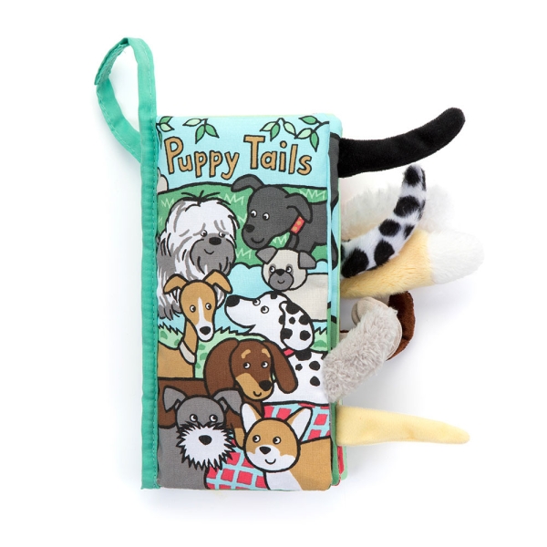 Jellycat „Puppy Tails” Książeczka Sensoryczna dla Dzieci BK444PTN 
