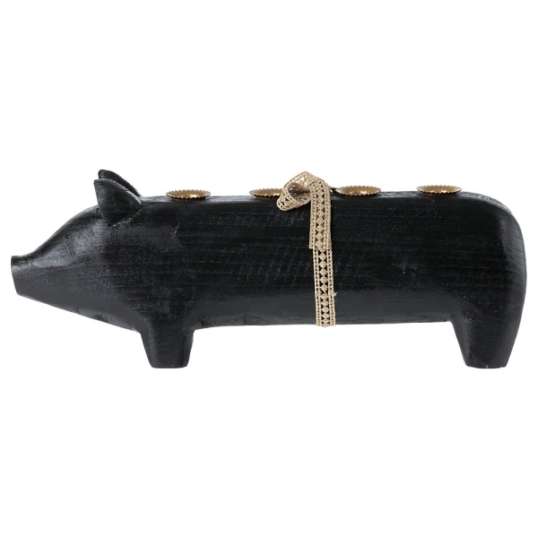 Maileg Décoration de Noël grand cochon noir 14-2802-01