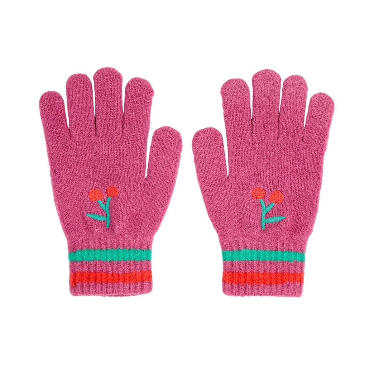 Bobo Choses Cherry knitted gloves kids B224AI039 