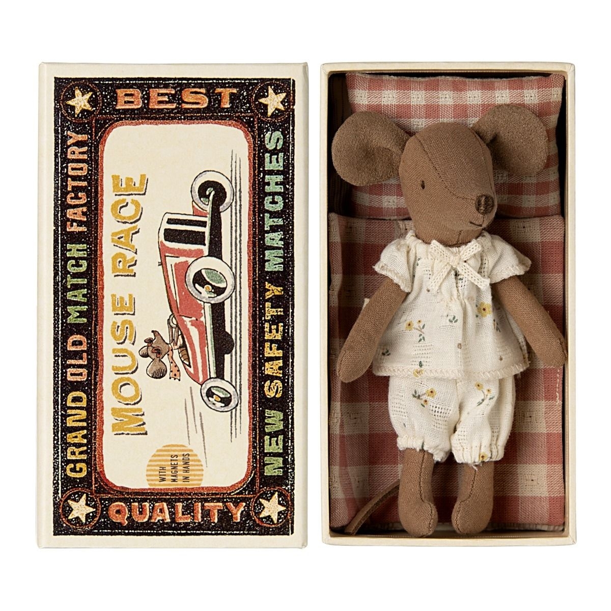 Maileg Mouse Big sister mouse in matchbox 17-4200-00