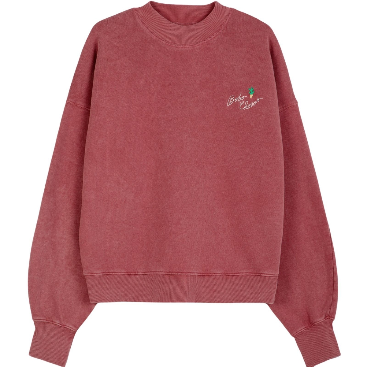 Bobo Choses Embroidery mock-neck sweatshirt Adult B224AD022