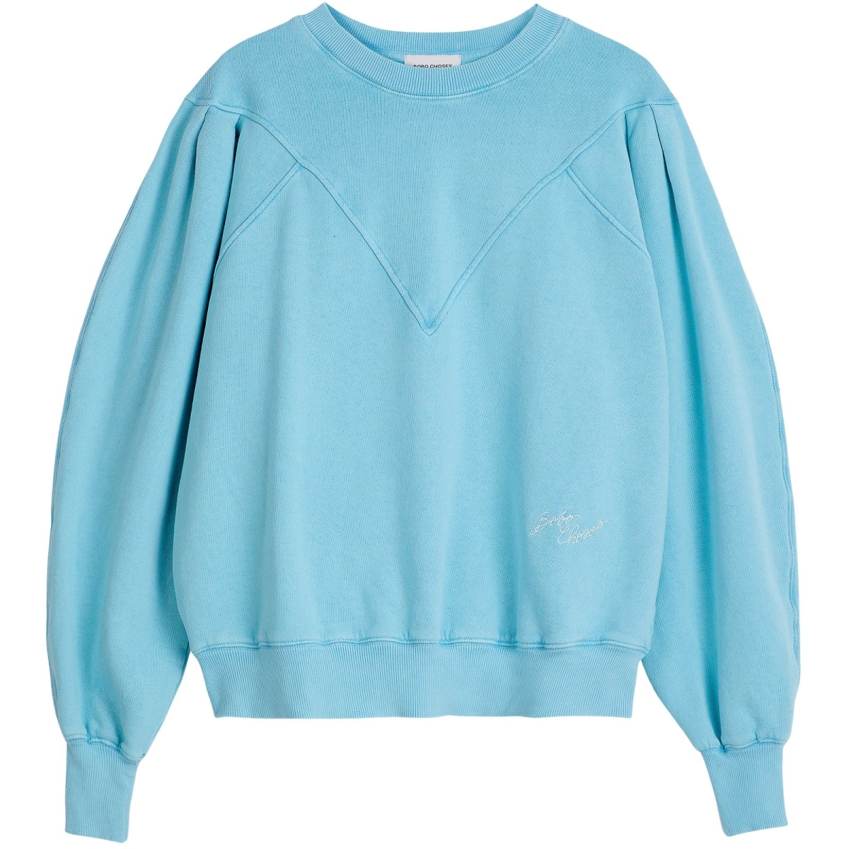 Bobo Choses Light blue detailed sweatshirt Adult B224AD025 