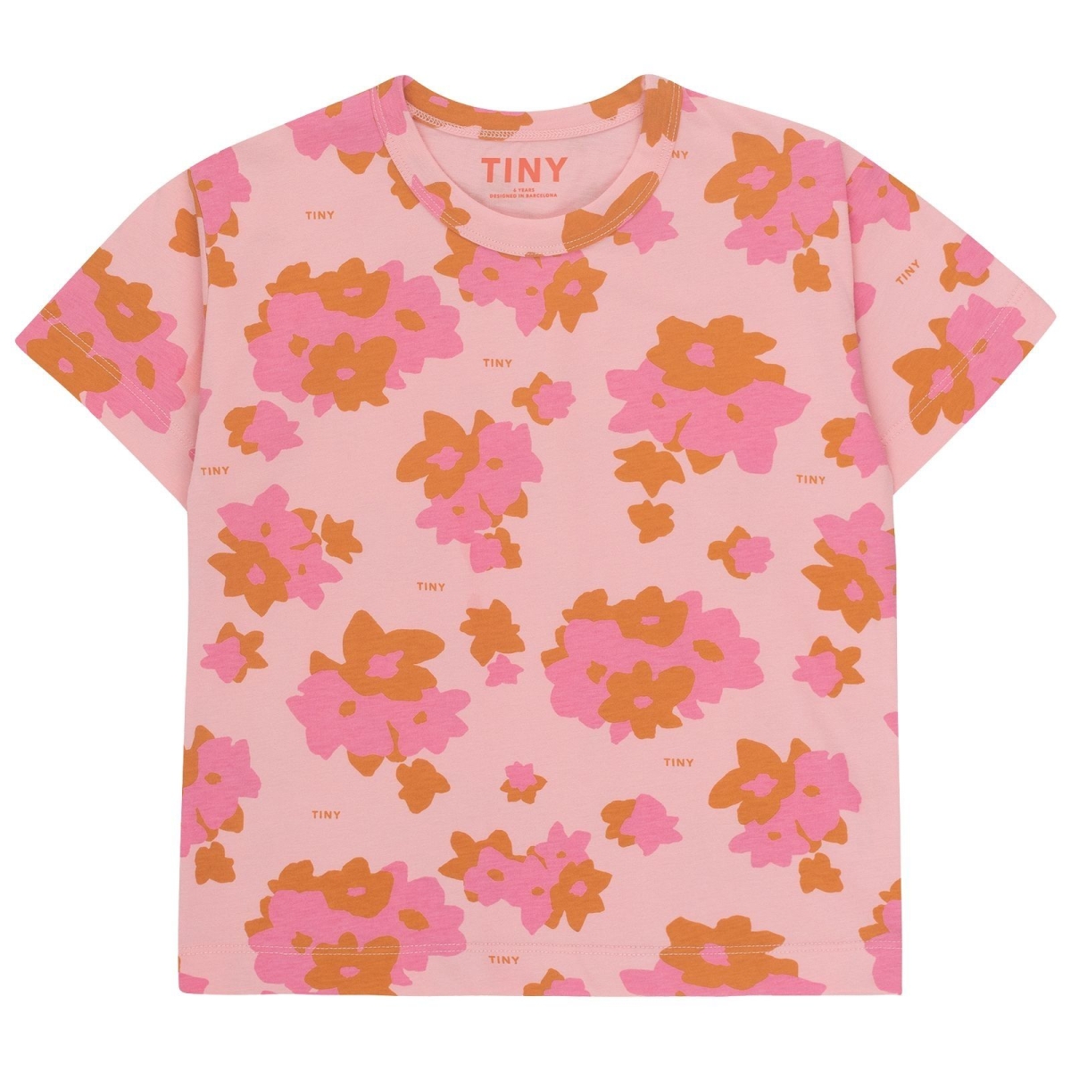 Tiny Cottons - Chemise à fleurs de pêche AW24-009-P17