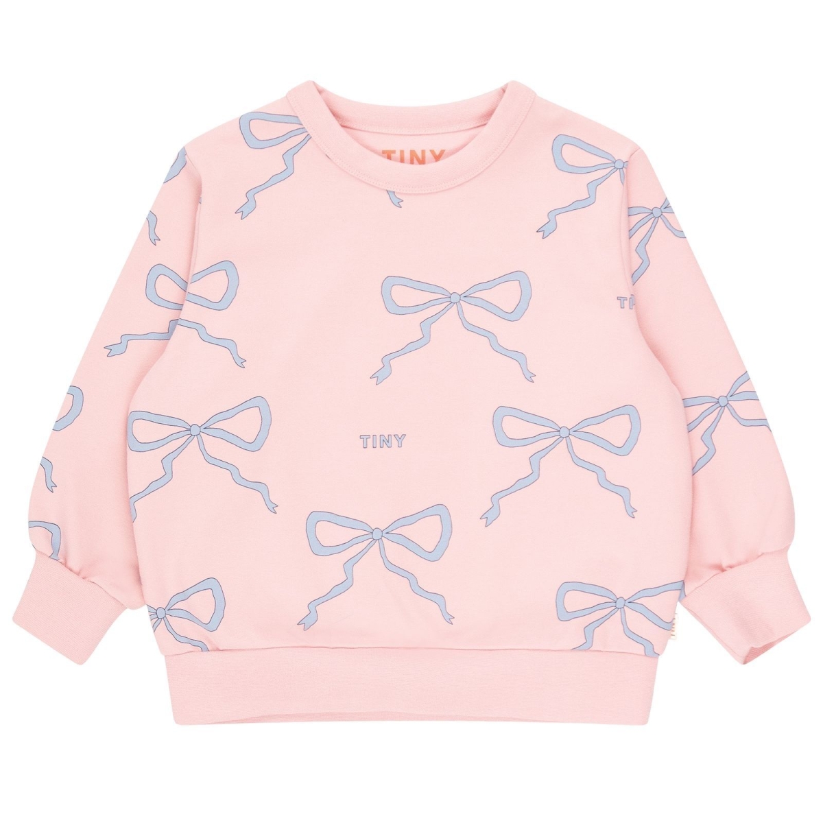 Tiny Cottons Sweatshirt mit Pfirsich-Schleifen AW24-062-P17