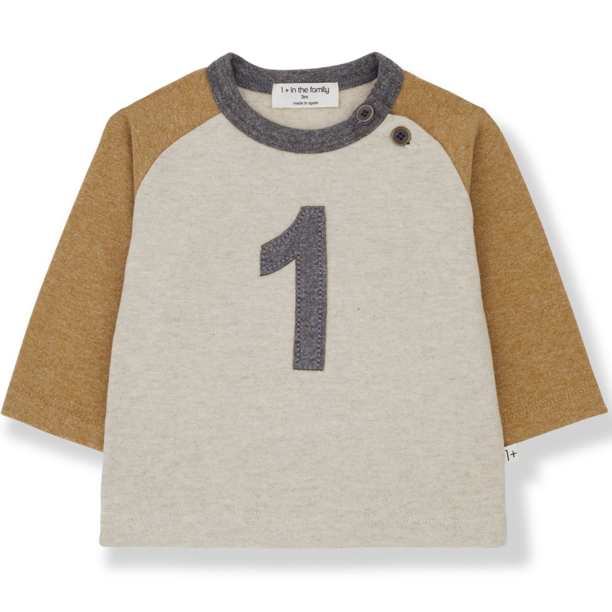 1 + in the family Genar long sleeve tee ochre 24w-101