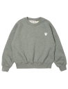 Main Story Bubble Sweatshirt Grey Melange Fleece AW24MS185 