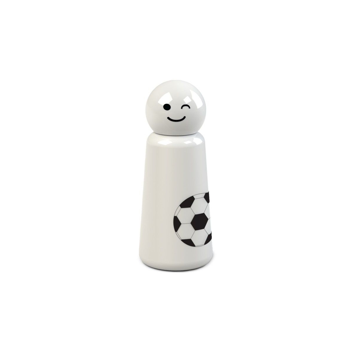 Black+blum Bouteille d'eau thermale skittle mini, football 300ml blanc LL-7293