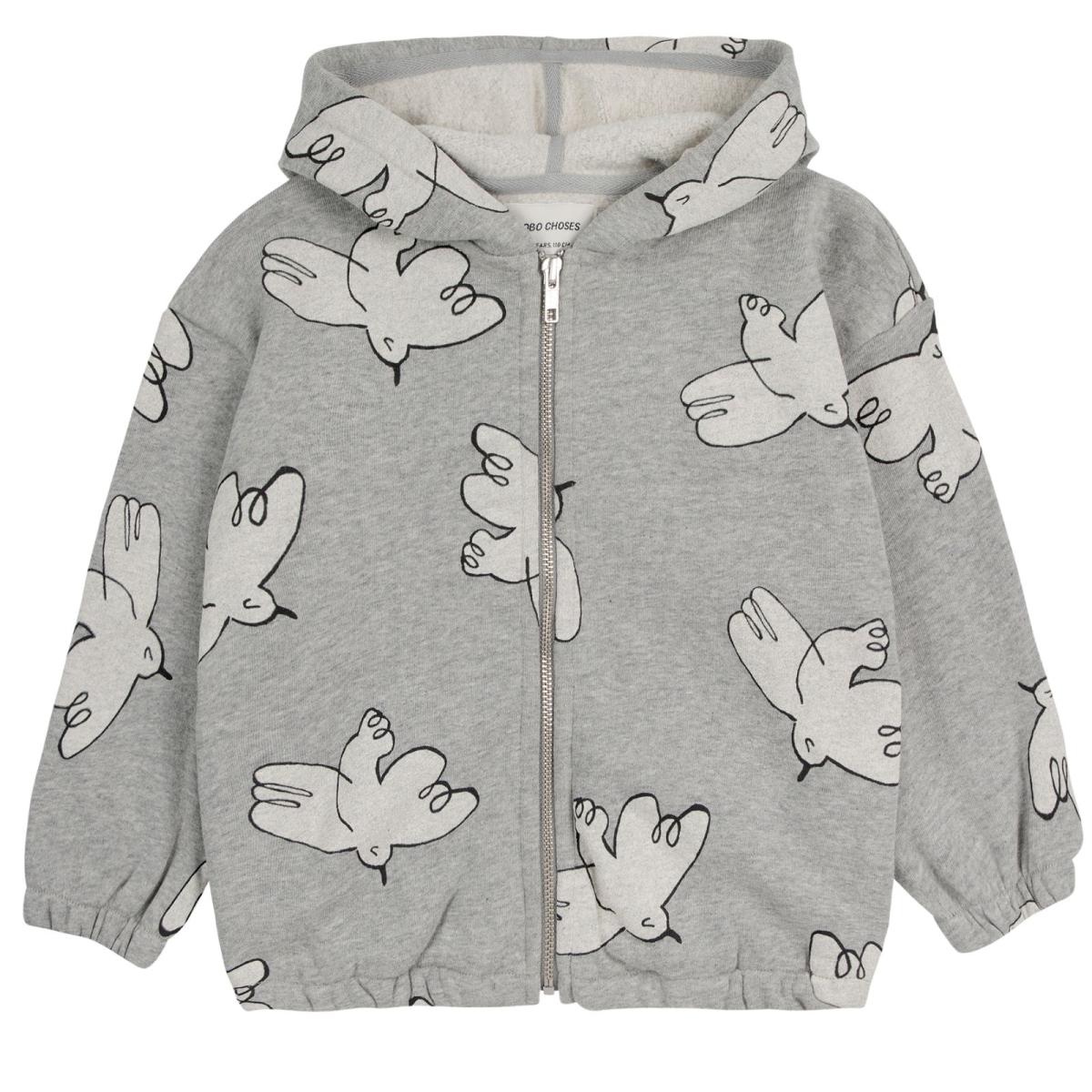 Bobo Choses Whole zip hoodie Freedom Bird Kids B224AC061