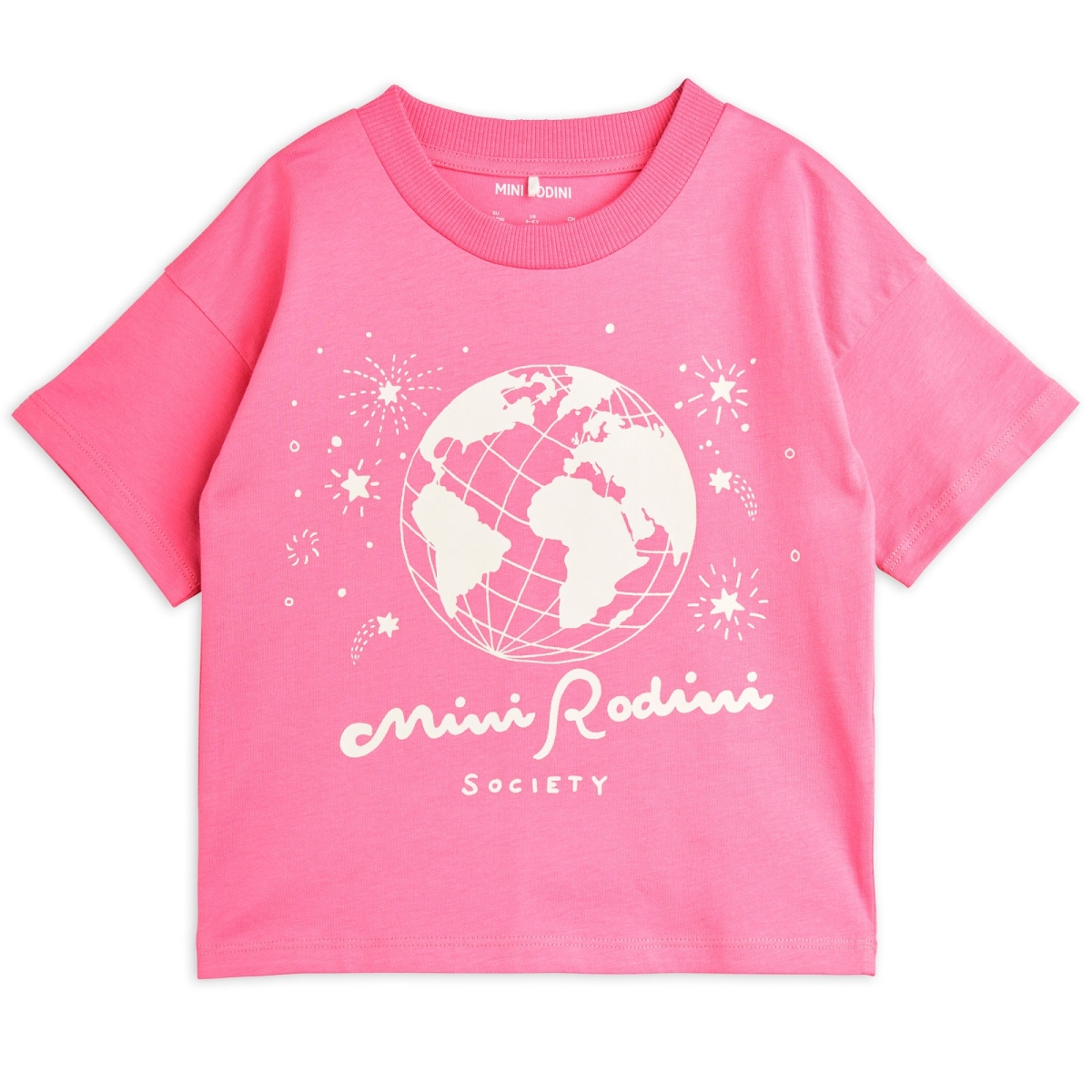 Mini Rodini T-shirt Gesellschaft rosa 2472012028