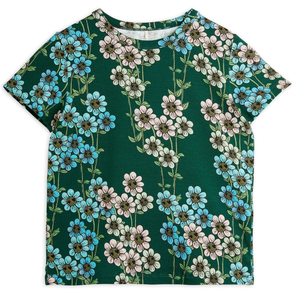 Mini Rodini camisa floral verde 2472013575