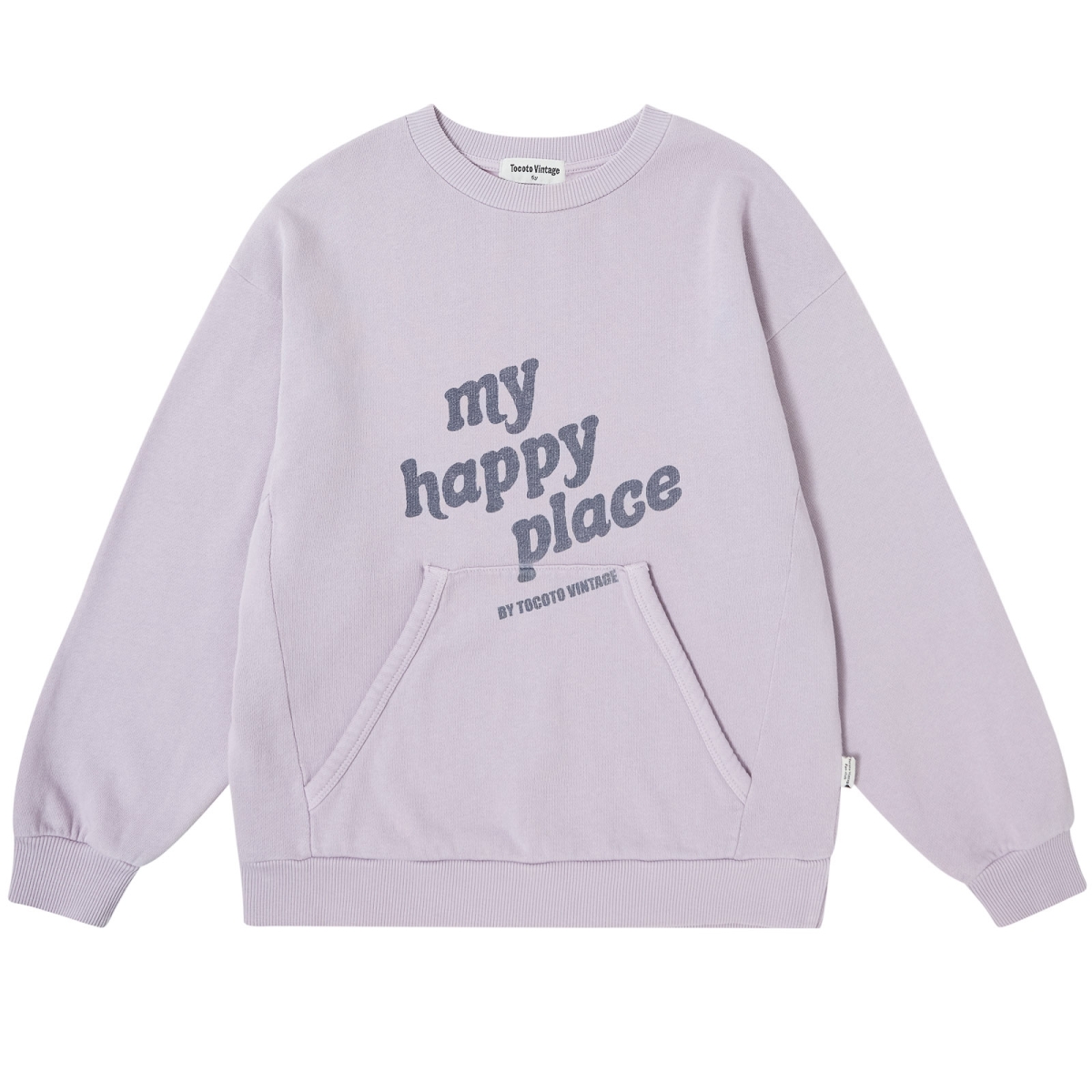 Tocoto Vintage Bluza z kieszeniami "My Happy Place" liliowa W52224 