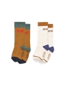 Liewood 2pack socks golden carmel mix/creme de la creme LW19193