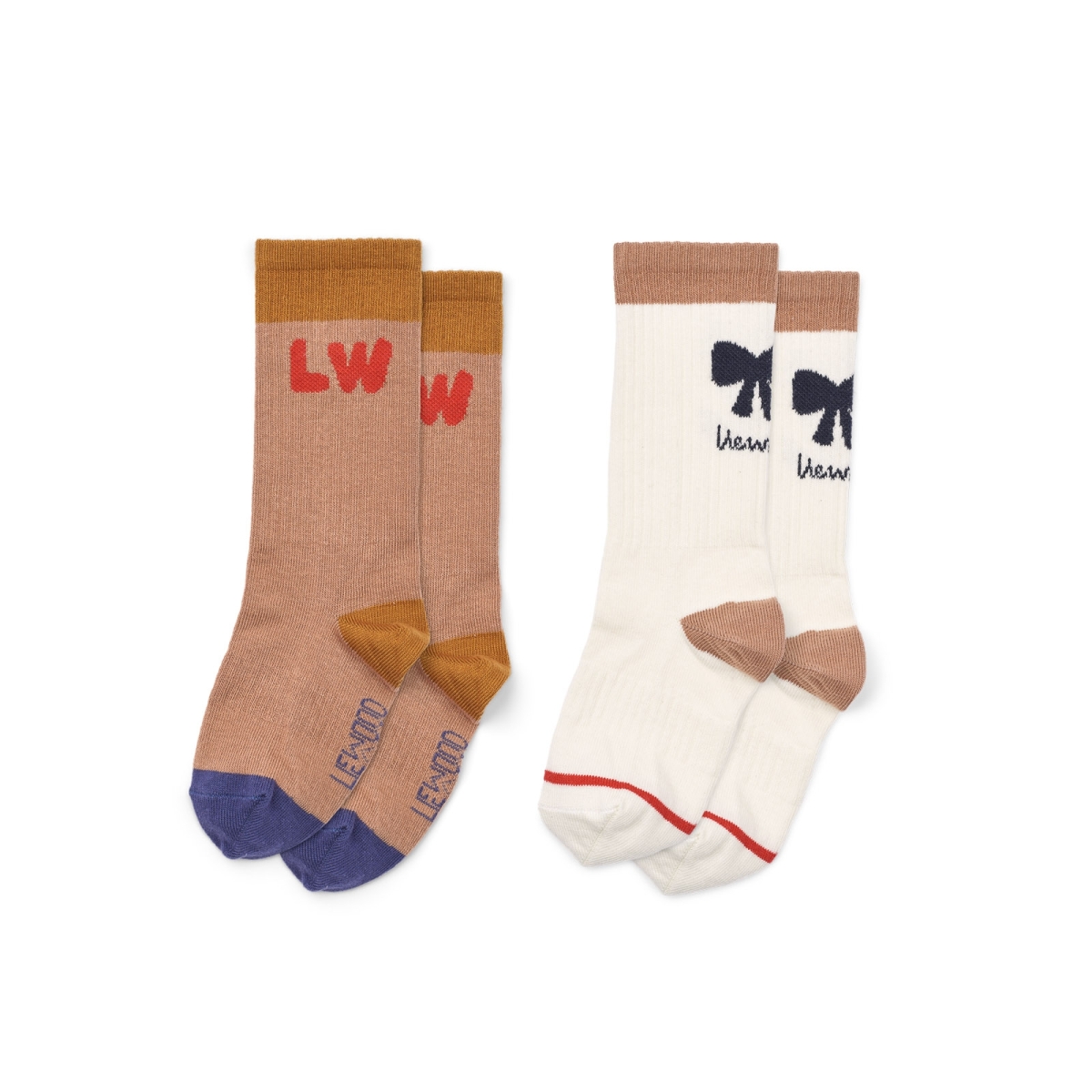 Liewood 2pack socks tuscany rose/ creme de la creme mix LW19193