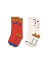 Liewood 2er-Pack Socken Apfelrot/Creme de la Creme Mix LW19193