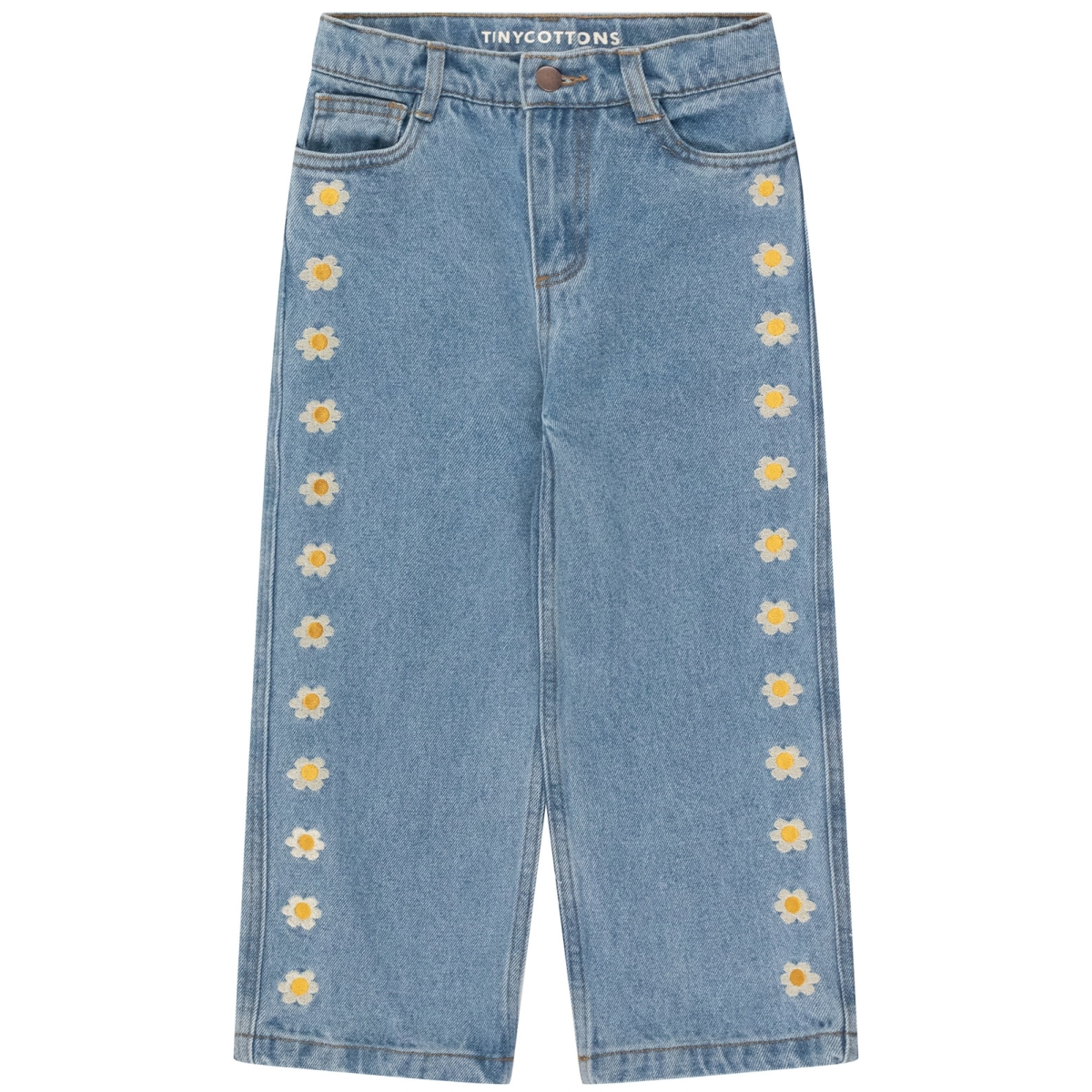 Tiny Cottons Gänseblümchen Straight Jeans Light Wash Denim