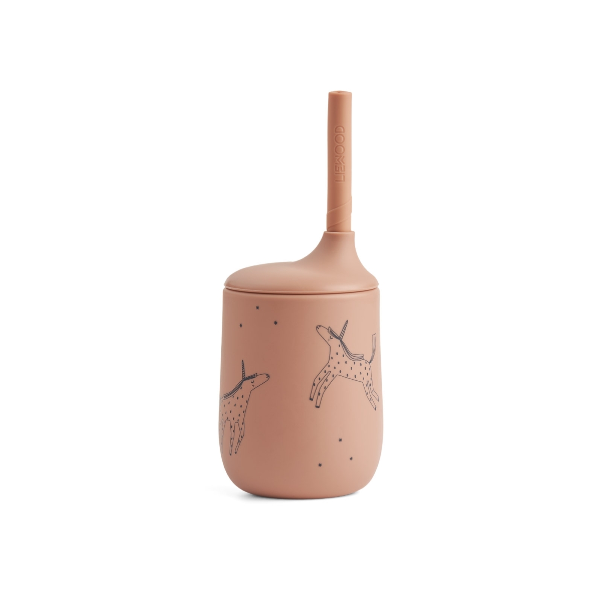 Liewood Vaso para sorber estampado Ellis unicornio/tostado