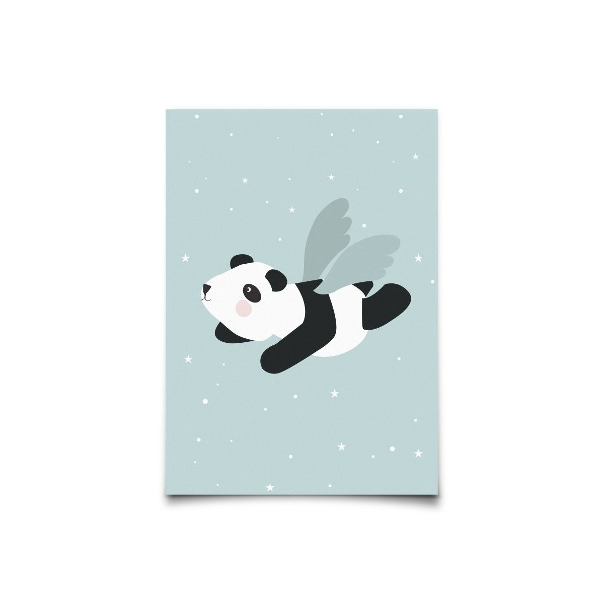 Eef Lillemor Plakat Flying Panda miętowy  