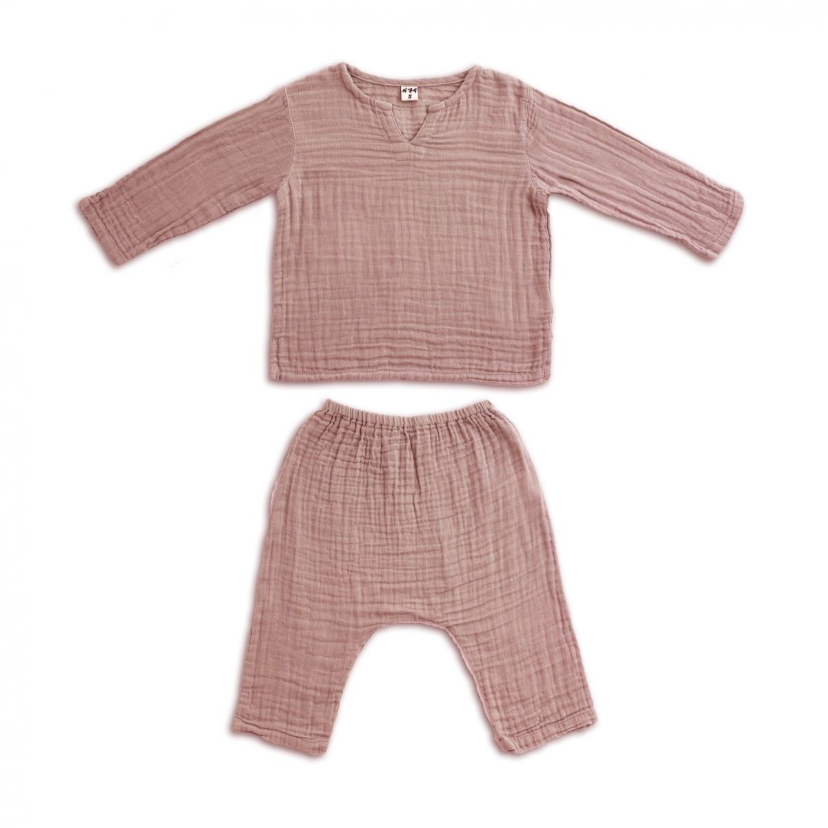 Numero 74 - Suit Zac shirt & pants dusty pink - Комбинезоны - 1