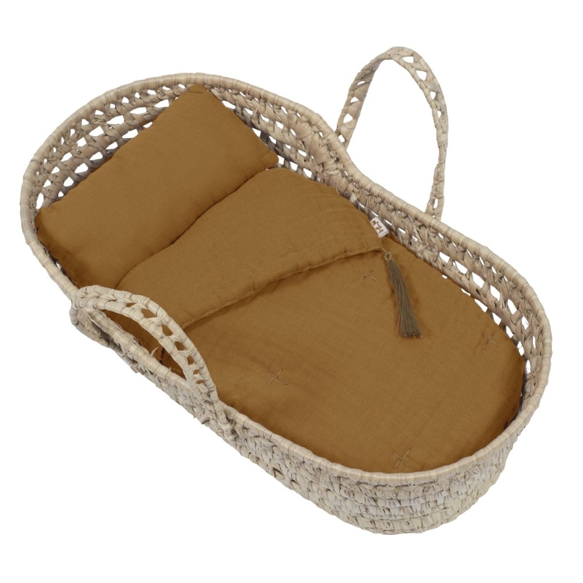 Numero 74 - Doll basket bed linen gold - おもちゃと楽しい -