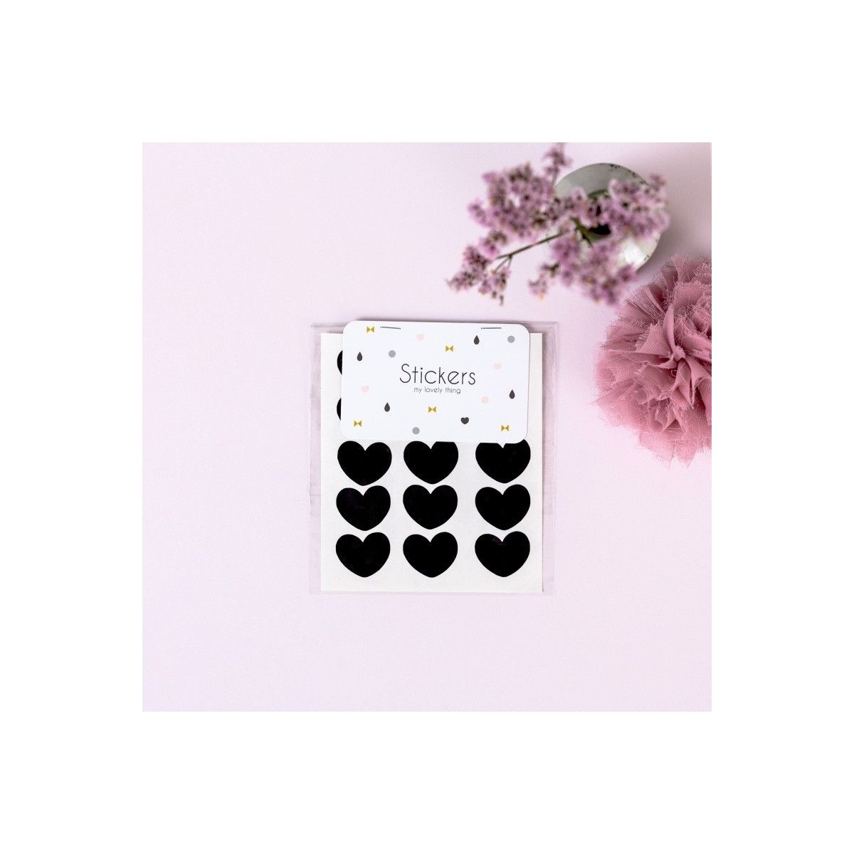 My Lovely Thing - Stickers Heart black - 배경 화면, 옷걸이 및 스티커 - 