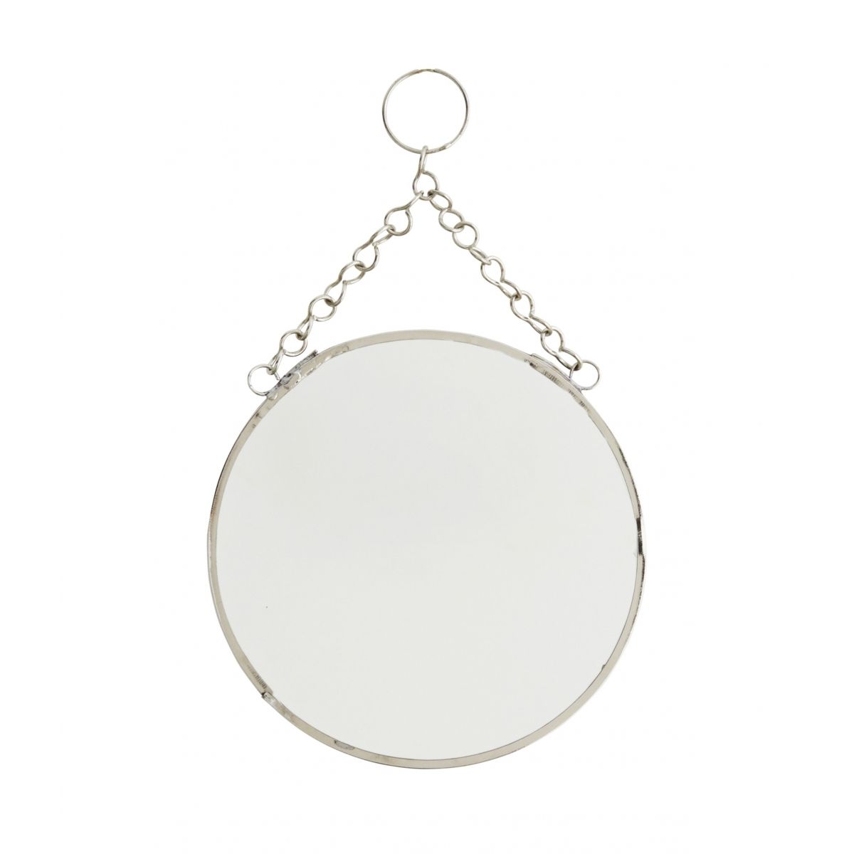 Madam Stoltz Round mirror silver small IB-980030-15S 