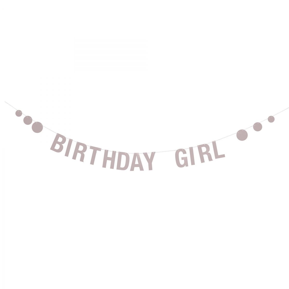 Bloomingville Girlanda Birthday Girl różowa papierowa 95146306 