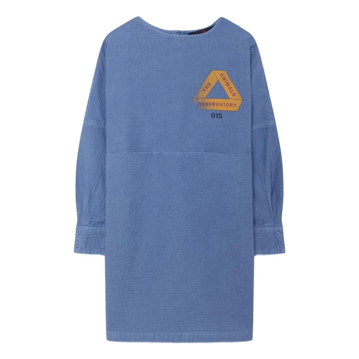 The Animals Observatory Swallow Kids Dress Blue Triangle