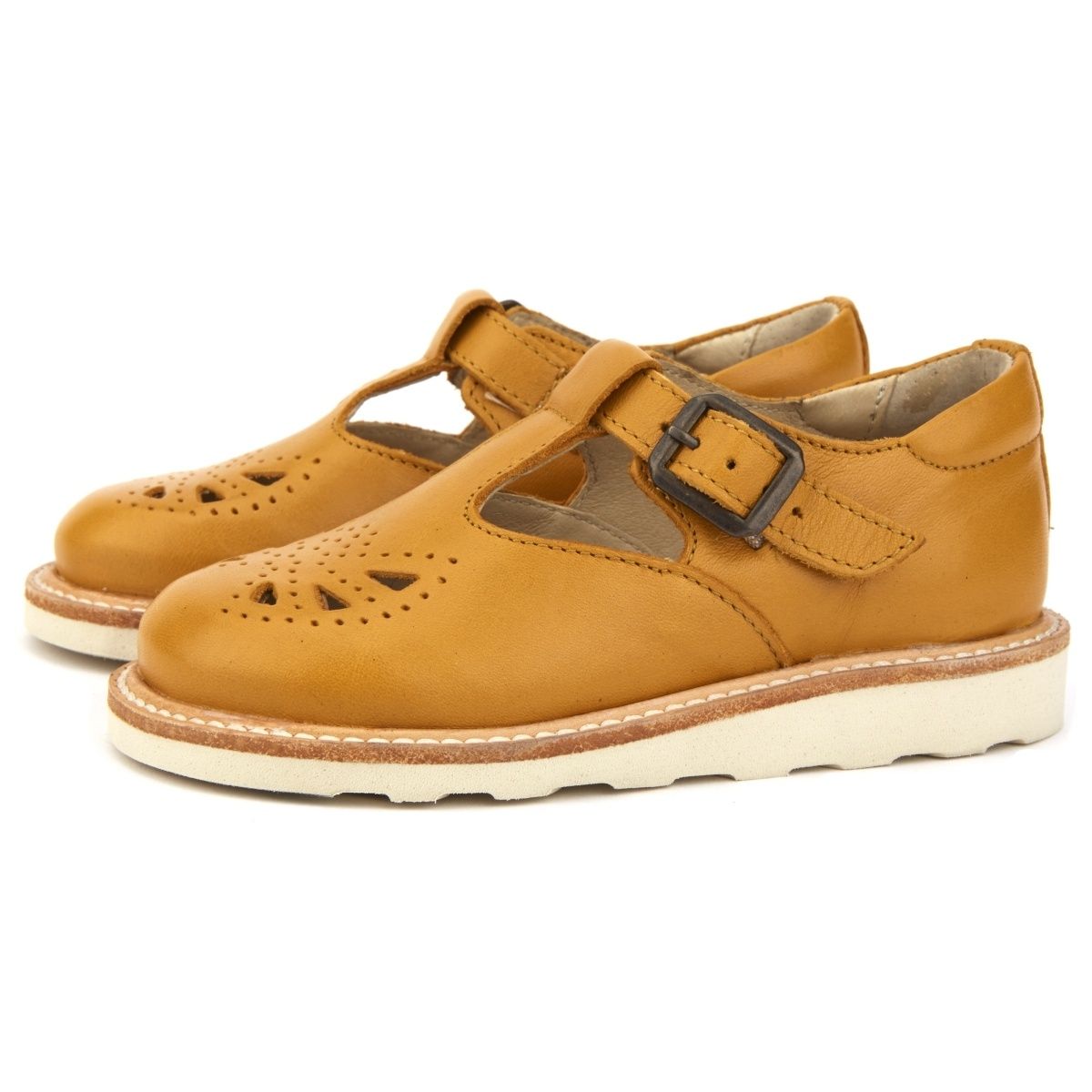 Young Soles T-bar Shoe Rosie Leather yellow RO350723 