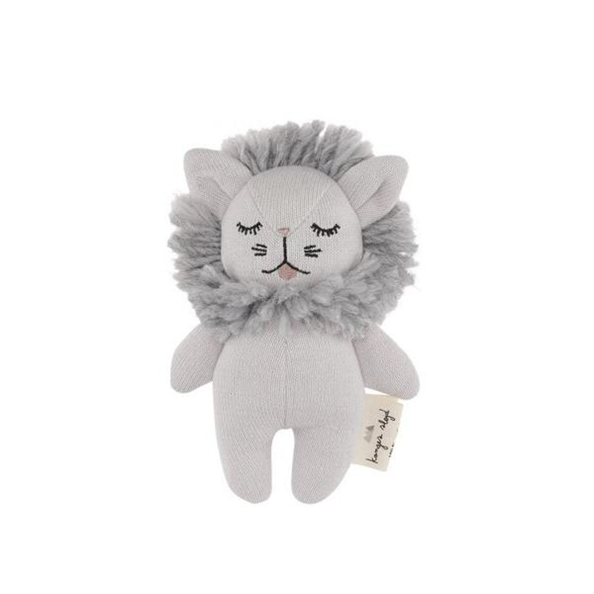 Konges Slojd Rattle Toy Mini Lion gray 17609-LEW 
